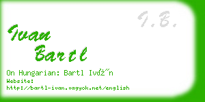 ivan bartl business card